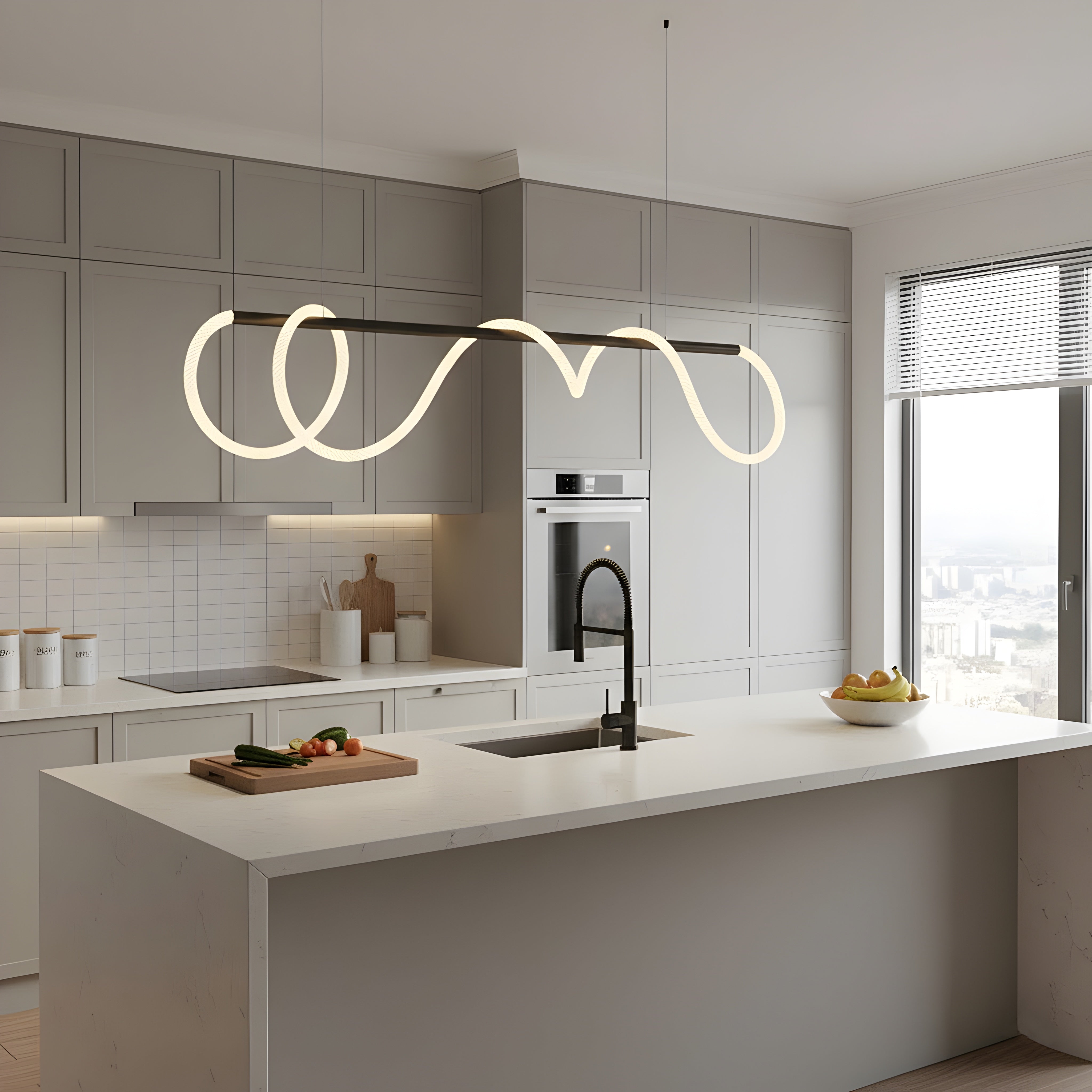 Висяща LED лампа Swing Pendant | Тип въже/маркуч | 45W