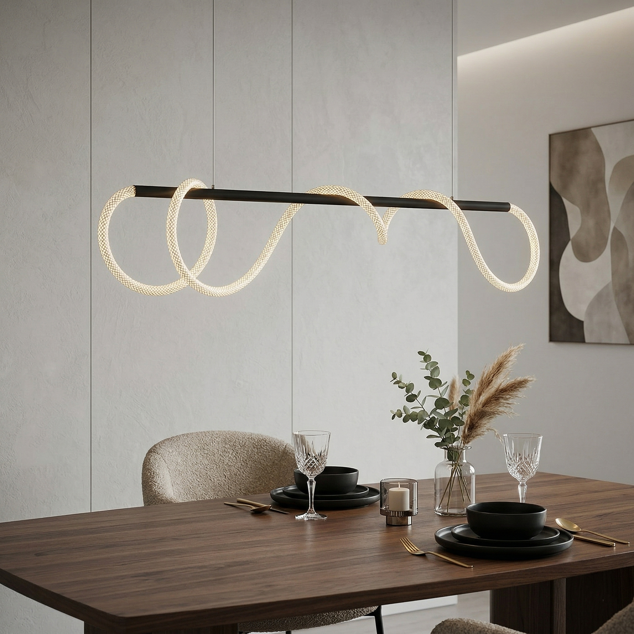 Висяща LED лампа Swing Pendant | Тип въже/маркуч | 45W