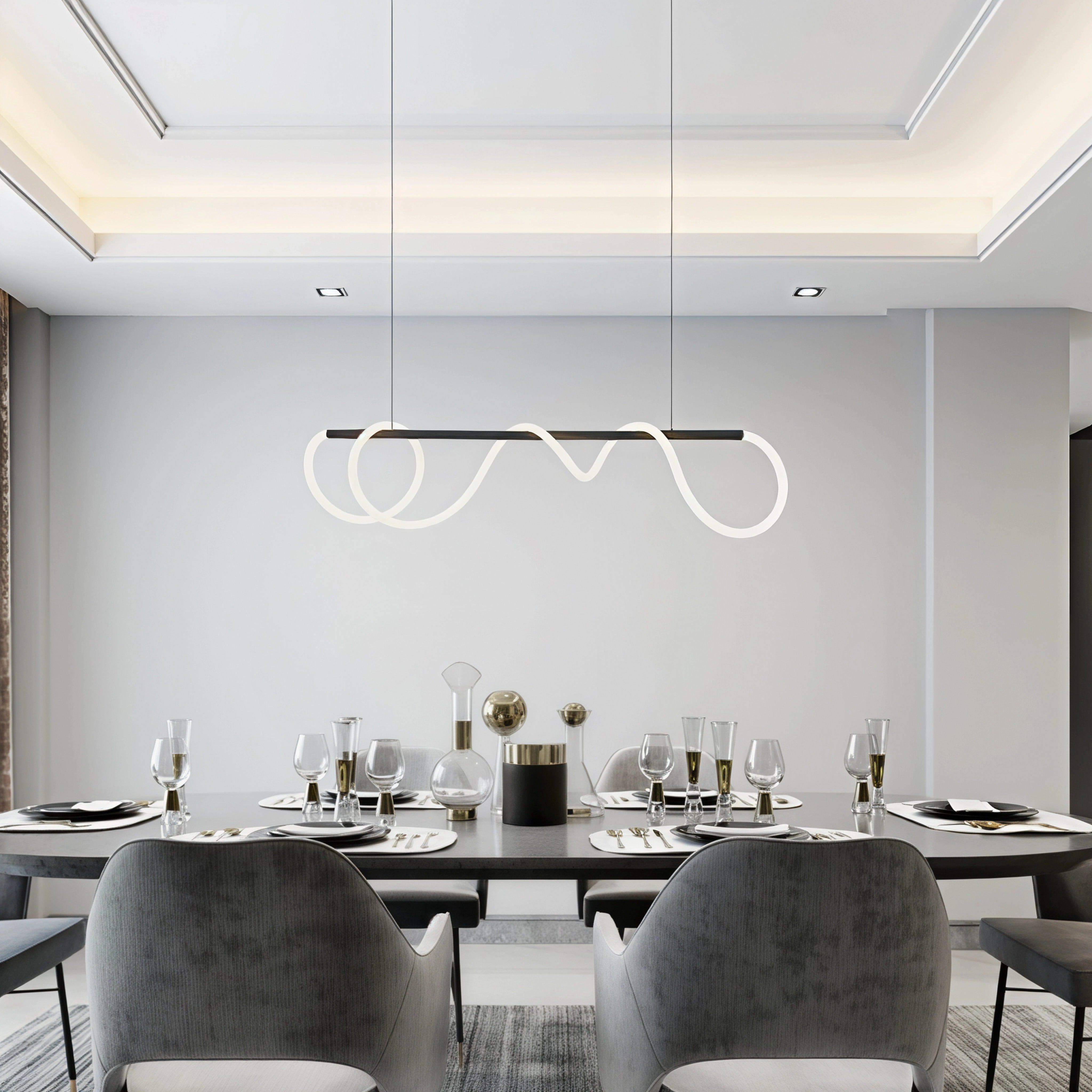 Висяща LED лампа Swing Pendant | Тип въже/маркуч | 45W