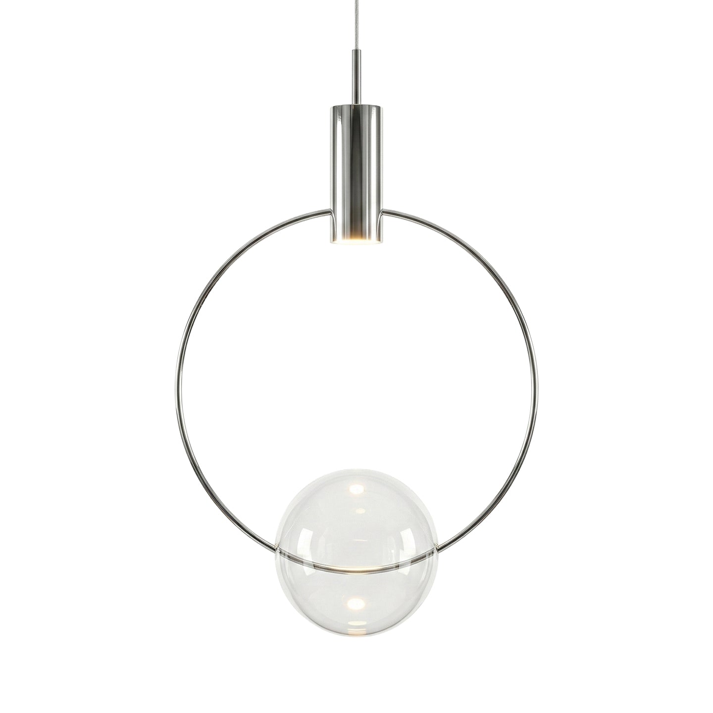 Висящ LED пендел Nox | Сфера с пръстен | 5W | 3000K