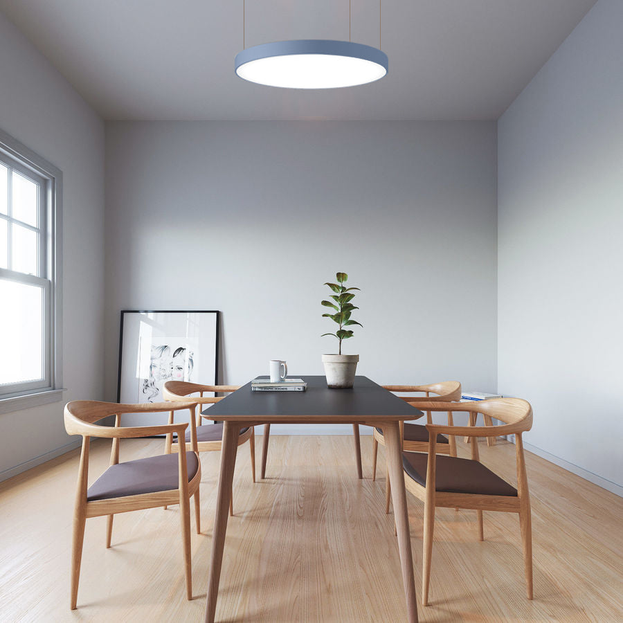 Висяща LED плафониера с Veny Hanging | Ø30–Ø60cm | Черна | IP44